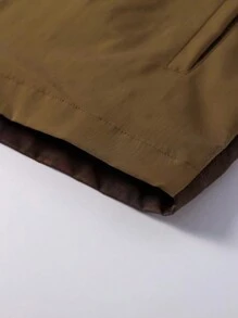 جاكيت كاجوال بأكمام طويلة مطبوعة بزهور بلون القهوة، مناسبة للربيع والخريف - قهوة بني - مشاهدة 4