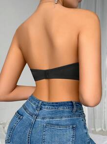 女士可调节无肩带无钢圈文胸，1 件