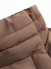 DAZY Gilet da donna senza maniche con collo alto, imbottito e trapuntato, adatto per l'inverno, abbigliamento invernale da donna, cappotto invernale per donne