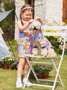 PETSIN 1pc Cute Colorful Bear Pet Print Sweatshirt - Multicolor - View 6