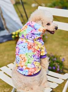 PETSIN 1pc Cute Colorful Bear Pet Print Sweatshirt - Multicolor - View 4
