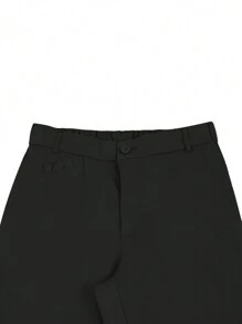 Manfinity Homme Men's Plain Simple Casual Pants For Daily Wear - Black - View 5