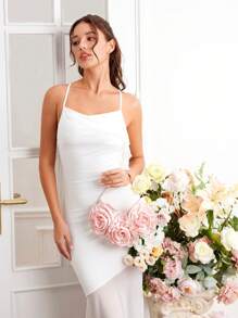 SHEIN Belle 奢华、迷人、优雅、花朵、女士手提包、女士晚装包、适合女孩、女士、女士、大学生、适合新娘、伴娘、婚礼宾客、蜜月、适合派对、舞会、婚礼、俱乐部、约会、晚会、约会之夜 - 粉色 - 查看 7
