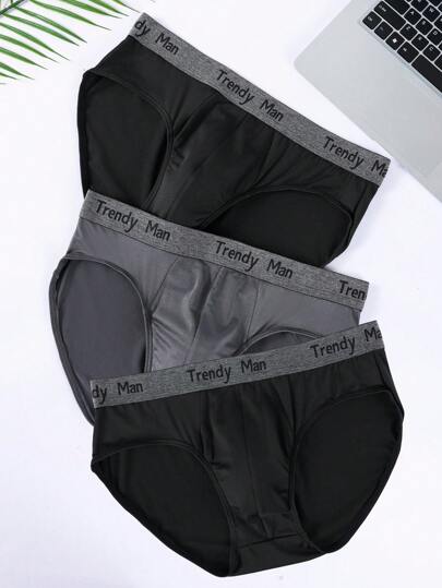 3 pièces Sous-vêtements triangulaires pour hommes