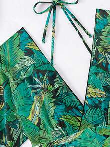 SHEIN Swim 女士休闲连体泳衣，随机印花设计，适合夏季日常穿着 - 彩色 - 查看 6