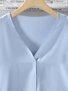Ensemble trois-pièces casual pour fille préadolescente pour le printemps et l'automne : robe longue à l'avant ouvert, top cami intérieur et pantalon