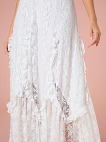 Enchnt Women's Floral Casual Holiday Style Skirt - White - View 7