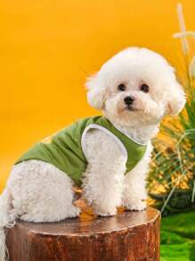 PETSIN 1 bucată vestă pentru animale de companie imprimată cu lămâie