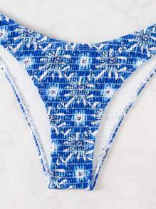 Women's Summer Beach Flower Halter Sexy Bikini Set, Floral Print (Random Color) - Multicolor - View 8