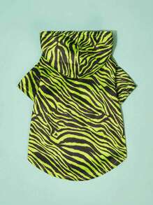 PETSIN 1 pezzo Felpa leggera a righe a zebra verde per animali domestici