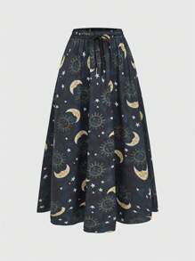 ROMWE Women's Gothic Holiday Style Cross Design Vest And Skirt Two-Piece Set - Multicolor - View 5