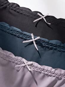 3pcs Women's Seamless Flat Angle Panties Set - Multicolor - View 4