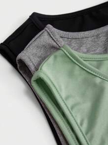 Flirla Plus 3pcs Summer Solid Ruched Bodycon Dress Maxi Women Outfit - Multicolor - View 5