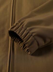 جاكيت كاجوال بأكمام طويلة مطبوعة بزهور بلون القهوة، مناسبة للربيع والخريف - قهوة بني - مشاهدة 3