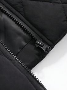 DAZY Women's Casual Colorblock Stand Collar Padded Coat, Winter ,Winter Women Clothes,Winter Coat Women