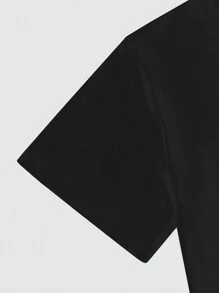 Manfinity Homme Conjunto de camiseta casual de manga corta con cuello redondo y estampado de gaviotas de verano para hombre y pantalón largo con cintura de cordón - Multicolor - Ver 4