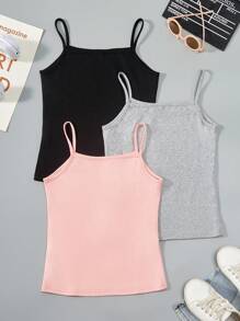 SHEIN 少女休闲多色针织背心，假日、夏季、旅行 - 彩色 - 查看 11