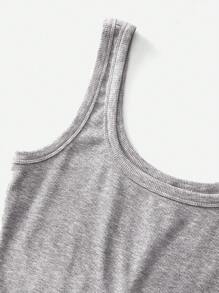 Comfortcana Mono simple y sencillo sin mangas para mujeres, ideal para uso diario - Gris Claro - Ver 8