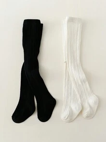 2 chiếc quần tất chân màu trơn cho bé, thích hợp cho các hoạt động ngoài trời - Nhiều màu - Xem 5