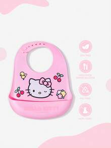 HELLO KITTY AND FRIENDS | SHEIN 1個粉色矽膠嬰兒圍嘴