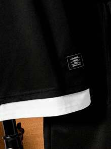 Kontrast-Farbiges Patchwork Jungen Set aus Kurzarmshirt und Shorts, geeignet für Lässig und Sportbekleidung