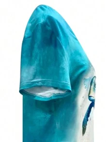 SHEIN LUNE 女士漸變龜紋v領t卹 - 彩色 - 查看 5