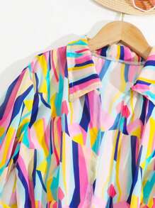 Tween Girls' Random Printed Kimono Cardigan - Multicolor - View 5