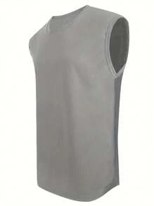 Manfinity Sport Corelite Camiseta de gimnasia sin mangas de cuello redondo y unicolor estilo novio, para uso diario y entrenamiento - Multicolor - Ver 6