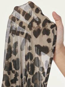 Swim Lushoire 2025 Leopard Print Plus Size Kimono Robe For Beach/Resort For Summer Beach Vacation