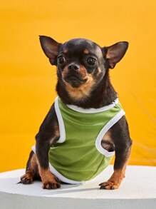 PETSIN 1 bucată vestă pentru animale de companie imprimată cu lămâie