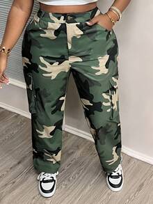 Slaydiva 大码迷彩休闲工作裤-Z，适合夏季、秋季和冬季 - 彩色 - 查看 4