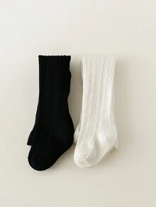 2 chiếc quần tất chân màu trơn cho bé, thích hợp cho các hoạt động ngoài trời - Nhiều màu - Xem 4