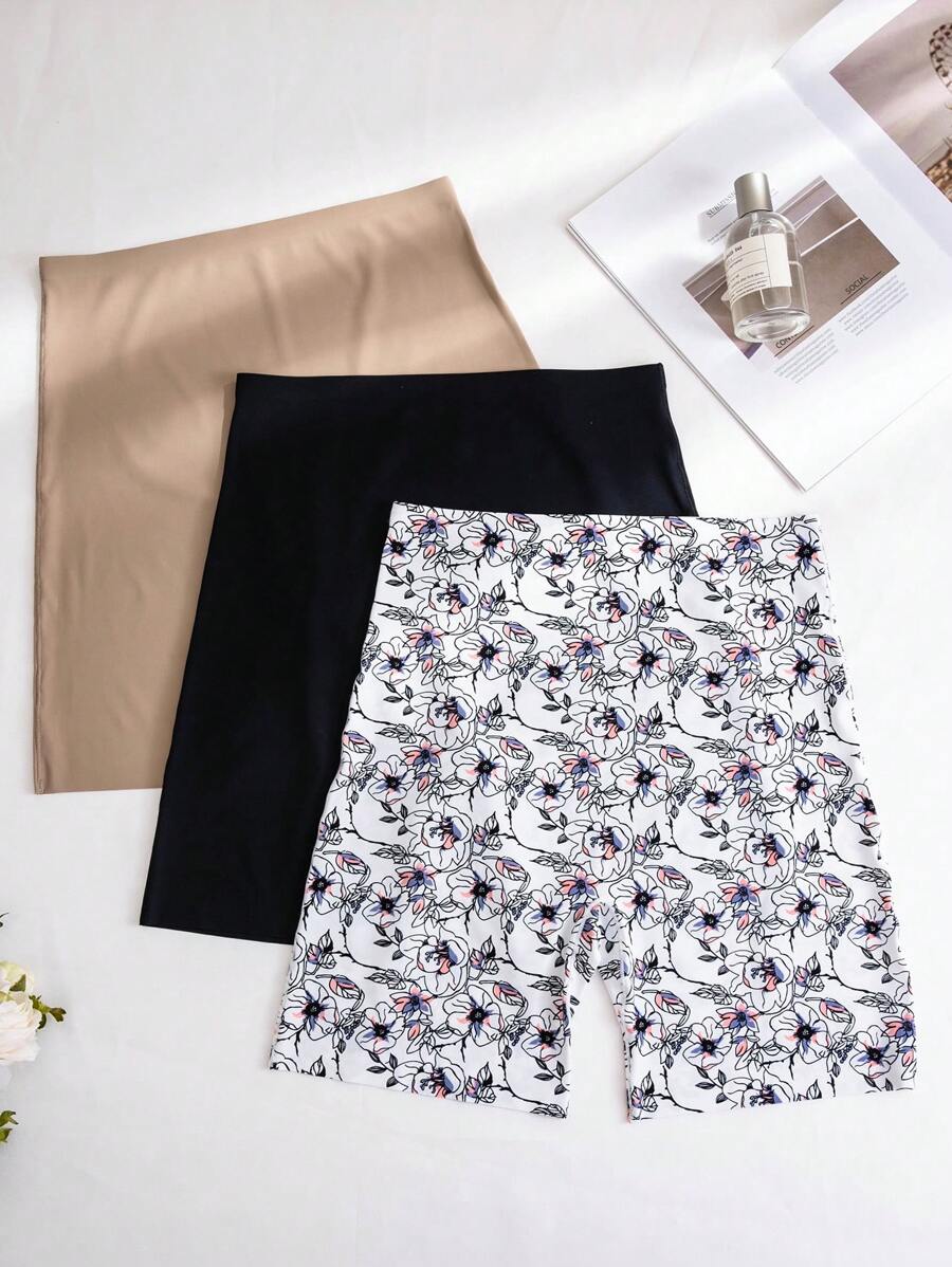 3pcs/Set Printed Seamless Boxer Briefs, Leisure Series - Multicolor - View 1