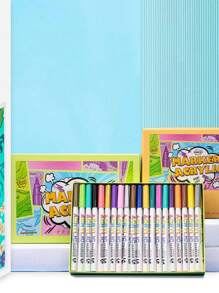 1 盒 48/60/84 色丙烯酸绘画笔，细头软头防水无味马克笔，适用于艺术绘画，48/60/84 色可选