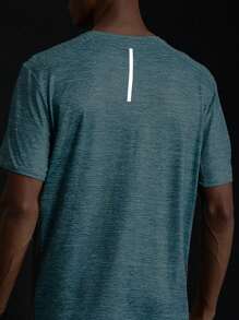 Manfinity Acti Log Boyfriend Style Men's Round Neck Patchwork Casual Sports T-Shirt Top For Summer - Multicolor - View 2