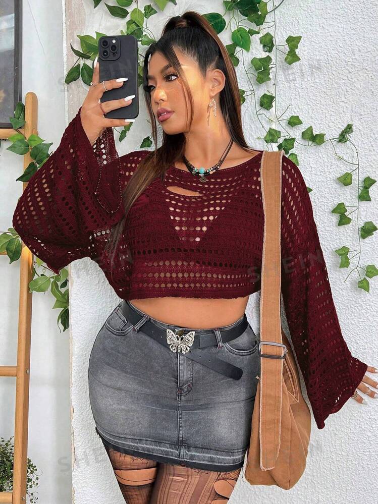 Cropped loose sweater best sale