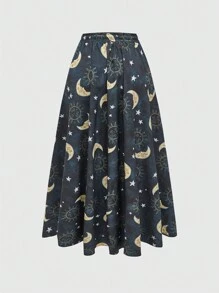 ROMWE Women's Gothic Holiday Style Cross Design Vest And Skirt Two-Piece Set - Multicolor - View 6