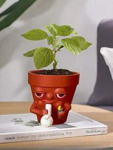 Personalized Fun Flower Pots Mini Resin Flower Pots Flower Pots Suitable For Succulents Creative Flower Pots, Unique Flower Pots For Indoor Small Plant Pots - Multicolor - View 3