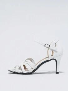 Fashionable & Comfortable Women's Hollow Out Peep Toe Ankle Strap Stiletto High Heel Sandals