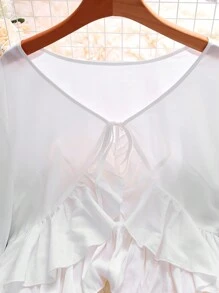 Flirla 大码女式波西米亚风度假碎花细肩带连衣裙配夹克两件套，适合夏季 - 彩色 - 查看 5