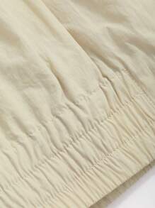 FRIFUL Women Solid Zip Up Batwing Sleeve Jacket - Khaki - View 3