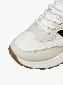 JNSQ All-Season Fashionable And Versatile Color Block Breathable Mesh Kids' Sneakers For Casual And Sports Activities