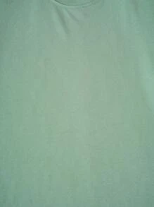 Men Solid Round Neck Tee - Mint Green - View 7