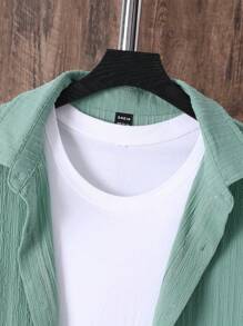 Camisa de manga corta y pantalones cortos sueltos y casuales de moda para hombre, uso diario