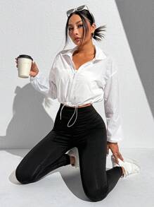 Gameset SHEIN Sport 拉鍊式下擺束口運動外套