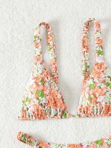 Swim Mod Vrouwen Bloemenprint Bikini Set Voor Vakantie