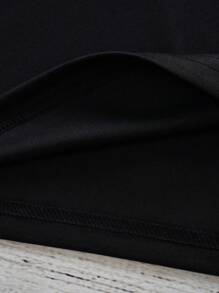 Manfinity Dauomo Men Solid Round Neck Tee - Black - View 5
