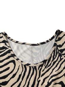 Women's Zebra Print Sleeveless Tank Dress - Round Neck Summer Sundress, Casual Vacation Outfit, Stretchy Bodycon Mini Dress For Beach & Daily Wear,Fashion Vacation Outfits Women,Bohemia Multicolor Women Short Dresses