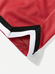 Kids Tween Boys' Casual Sports Print Round Neck Pullover Short Sleeve T-Shirt And Woven Belt Shorts Knit Two-Piece Set - Multicolor - View 5