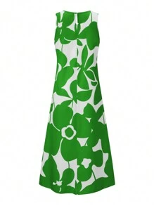 SHEIN LUNE Robes longues pour femmes - Vert - Voir 2